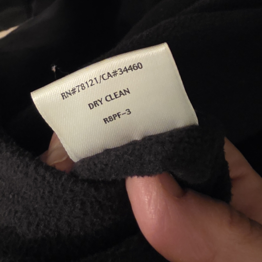 Eileen Fisher Black Hooded Trench Coat Size M - Picture 11 of 11